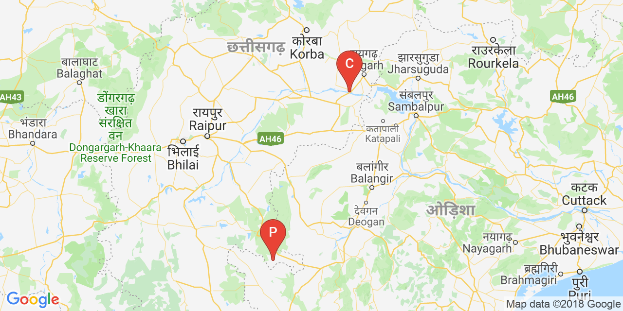 Chandrapur & Padampur map