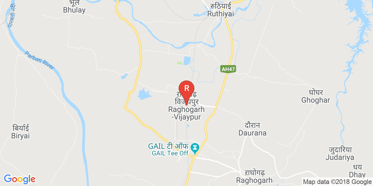 Raghogarh map