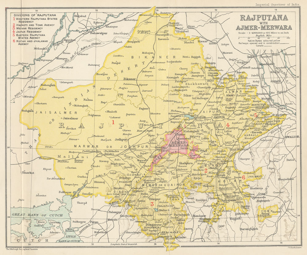 History of Rajputs in India : Rajput Provinces of India