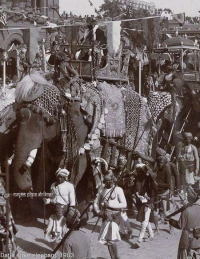 Datia State Bundela Maharaja Sitting on the elephant, 1903
