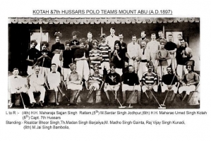 Kotah and 7th Hussars Polo Teams Mount Abu 1897 (Kotah)