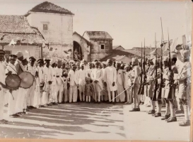 Rajpara force giving guard of owner to Yuvrajsaheb Shivbhadrasinhji Nirmalsinhji on his birthday