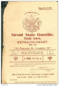 Sirohi State Gazette