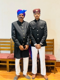 Thakur Saheb Krishna Brijraj Singh with Kunwar Saheb Pradhyum Raj Singh