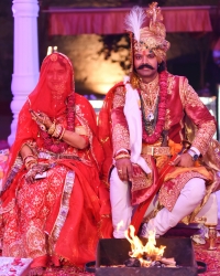 Capt.kunwar Vishvendra Singhji and Kunwrani Shivani Kumari's wedding ceremony (Ajabgarh)