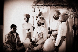 Kunwar Pushpendra Singh of Ajabgarh during his Tilak ceremony