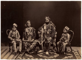 HH Sawai Maharaja Sir RANJOR SINGH Sahib Bahadur and HH Sawai Maharaja Bhopal Singh Sahib Bahadur, Diwan Senapati Maharajkumar Jaipal Singh, Maharaj Pakshapal Singh Ju Deo (Ajaigarh)