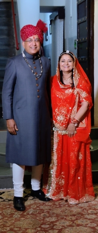 Dr. Arjun Singh with wife Kirti Banswara