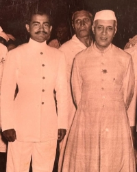 Former Prime Minister of India Jawaharlal Nehru with Rana Chander Singh Sodha