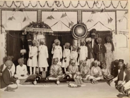 Yuvraj Sardar Singhji with his younger brothers, Kumar Shri Dharmendra Singhji, Kumar Shri Dhanvant Singhji, Kumar Shri Narendra Singhji Ambliara