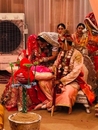 Wedding of Kunwar Jaivardhan Singh Chundawat of Amet (Udaipur) with Saubhagya Kankshani Aparna Jodha of Singrawat Badi (Nagaur) (Amet)