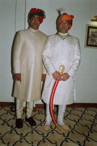 Raja Dr. Sanjay Singh with his son Yuvraj Anant Vikram Singh