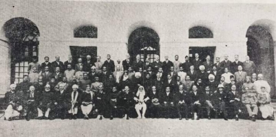 Raja Rananjay Singh extremely right in first row