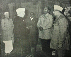 Raja Rananjay Singh with Jawaharlal Nehru, Prime Minister of India
