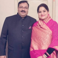 Yuvraj Anant Vikram Singh with his wife Yuvarani Shambhavi Singh (Amethi)