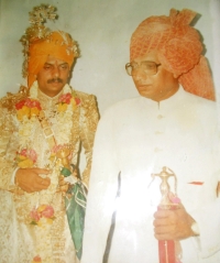 Maharaja Mahavir Singhji of Amleta with Th. Harish Chandra Singh of Bithoo