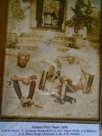 Maharaj Shri Bharat Singh Ji in the Ratlam Polo team