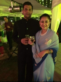 Rajkumar Rudra Pratap Singh with wife Kumari Deval Sodha (Auwa)