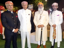 Kunwar Sahib Ranjai Singh ji, Thakur Sahib Raghuraj Singh ji, Shriji Arvind Singh of Mewar and Kunwar Sahib Sanjay Singh ji (Badnore)