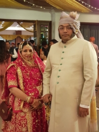 Raja Sahab Harshvardhan Singh and Rani Sahiba Ksheerja Singh of Baghal (Baghal)