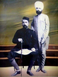 Rana Dalip Sing sitting on the front with Kanwar Amar Singh (Baghat)