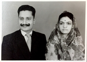 Thakur Bhawani Singh Rathore with Thakurani Achrath Kumari (Bagri)