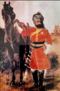 Oil painting of Risaldar Major Thakur Chandra Singh Rathore, ADC to George V of U.K