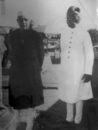 Thakur Bhawani Singhji with Pandit Jawar Lal Nehru (Balunda)