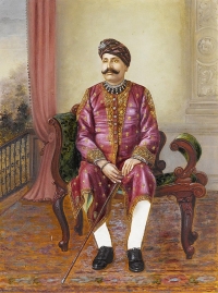 Portrait of His Highness Maharawal SHAMBHU SINGHJI Maharawal of Banswara (r. 1905 - 1914) (Banswara)