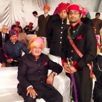 Hh Maharaja Gaj Singh Ji Jodpur with Kr Vikramaditya Bari Sadri