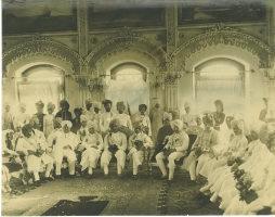H.H Maharawal Saheb Bahadur of Devgadh-Baria with others (Baria)