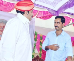 Rawat Tribhuwan Singh Barmer with HH Maharawal Brijraj Singh Ji Jaisalmer