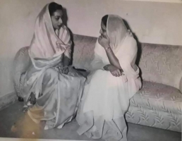 Her Highness Maharani Padmavati Devi Maharani of Baroda with Her Highness Maharani Krishna Kumari Sahiba Maharani of Jodhpur (Baroda)