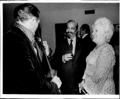 Maharaja Fatehsinhrao Gaekwar of Baroda at a party, 1979 (Baroda)