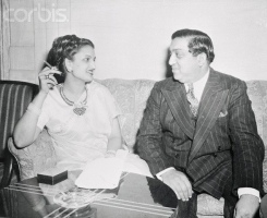 Maharajah of Baroda HH Pratapsinrao with Maharani Sita Devi at the Waldorf-Astoria