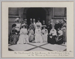 The Maharaja and Maharani of Baroda and party on the Terrace of the House of Commons