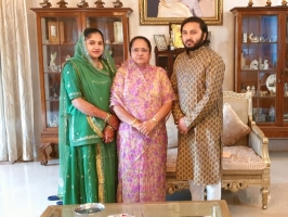 HH Maharaja Kamal Chandra Bhajdeo with Rajmata Saheb and Rajkumari Gyatri Devi Bhanjdeo