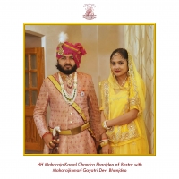 Maharaja Kamal Chandra Bhanjdeo of Bastar with Maharajkumari Gayatri Devi Bhanjdeo