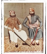 Thakur Sahab Jhunjar Singh with Thakur Sahab Guman Singh Ji Laxmanpur (Batherda)