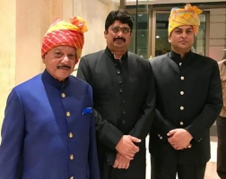 Kunwar Raghuraj Pratap Singh with Raja Mahendra Pratap Singh of Shankargarh