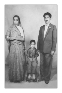 Thakur Brajraj Singh and Thakurani Hasraj Kunwar with son Kunwar Rajendra Singh