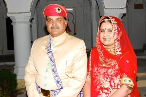 Maharaj Randhir Singh Ji with Ranisa Deependra Kumari (Bhindar)