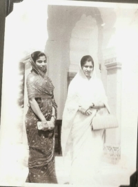 Kunwarani Jaishree Kumari at Bijoliya Fort with Baisa Bhagwat Kumari of Bijoliya