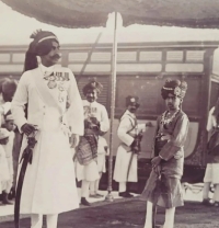 H.H Maharaja Ganga Singh Ji Bahadur with his son MaharajKumar Kunwar Sadul Singh Ji