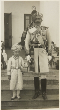 H.H. Maharaja Shri Sir Ganga Singh of Bikaner with Sahibzada Rafiqullah Khan of Bhopal