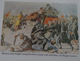 Maharaj Amar Singhji, Bikaner War paintings by AH Muller 1931