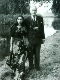 Maharajkumari Rajyashree Kumari Bikaner with Admiral of the Fleet The Right Honourable The Earl Mountbatten of Burma (formerly Prince Louis of Battenberg)