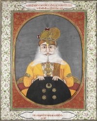Miniature painting of Maharaja Sardar Singhji (Bikaner)