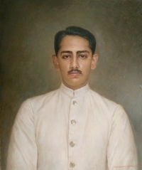 Portrait of Maharaj Amar Singh Younger Son of Lt.-Gen. His Highness Maharajadhiraj Raj Rajeshwar Narendra Shiromani Maharajah Sri SADUL SINGHJI Bahadur Maharaja of Bikaner (Bikaner)