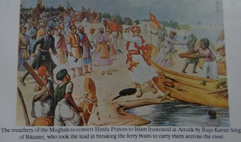 Raja Karan Singhji 9th Raja of Bikaner, Bikaner War paintings by AH Muller 1931 (Bikaner)